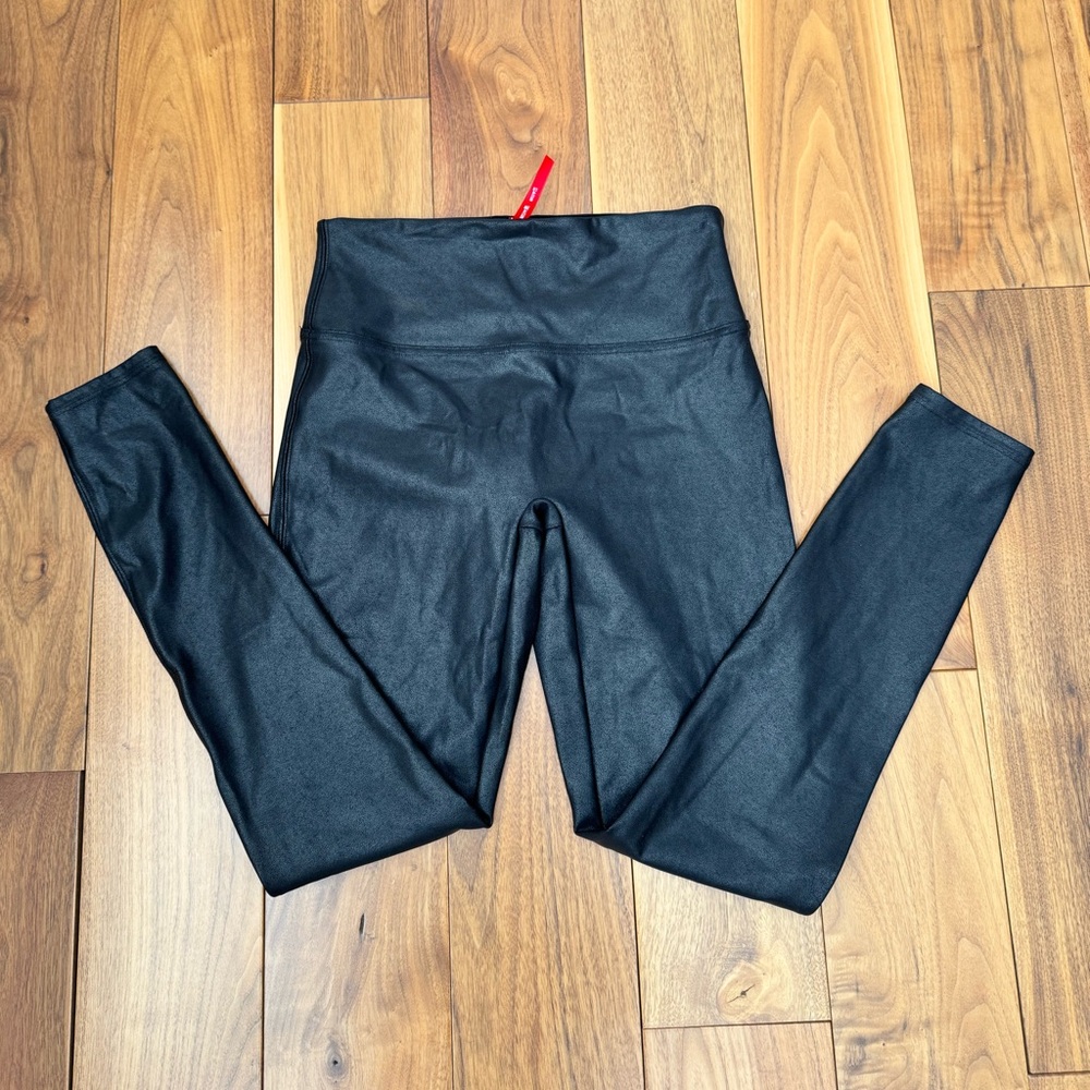 SPANX Black Faux Leather Leggings Size XL - Picture 14 of 16
